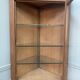 Vintage glass corner unit in oak (renovated)