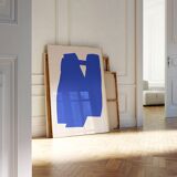 Abstract blue giclee print, 50x70cm