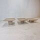 Set of 3 Italian Travertine Coffee or Side Tables, 1980s