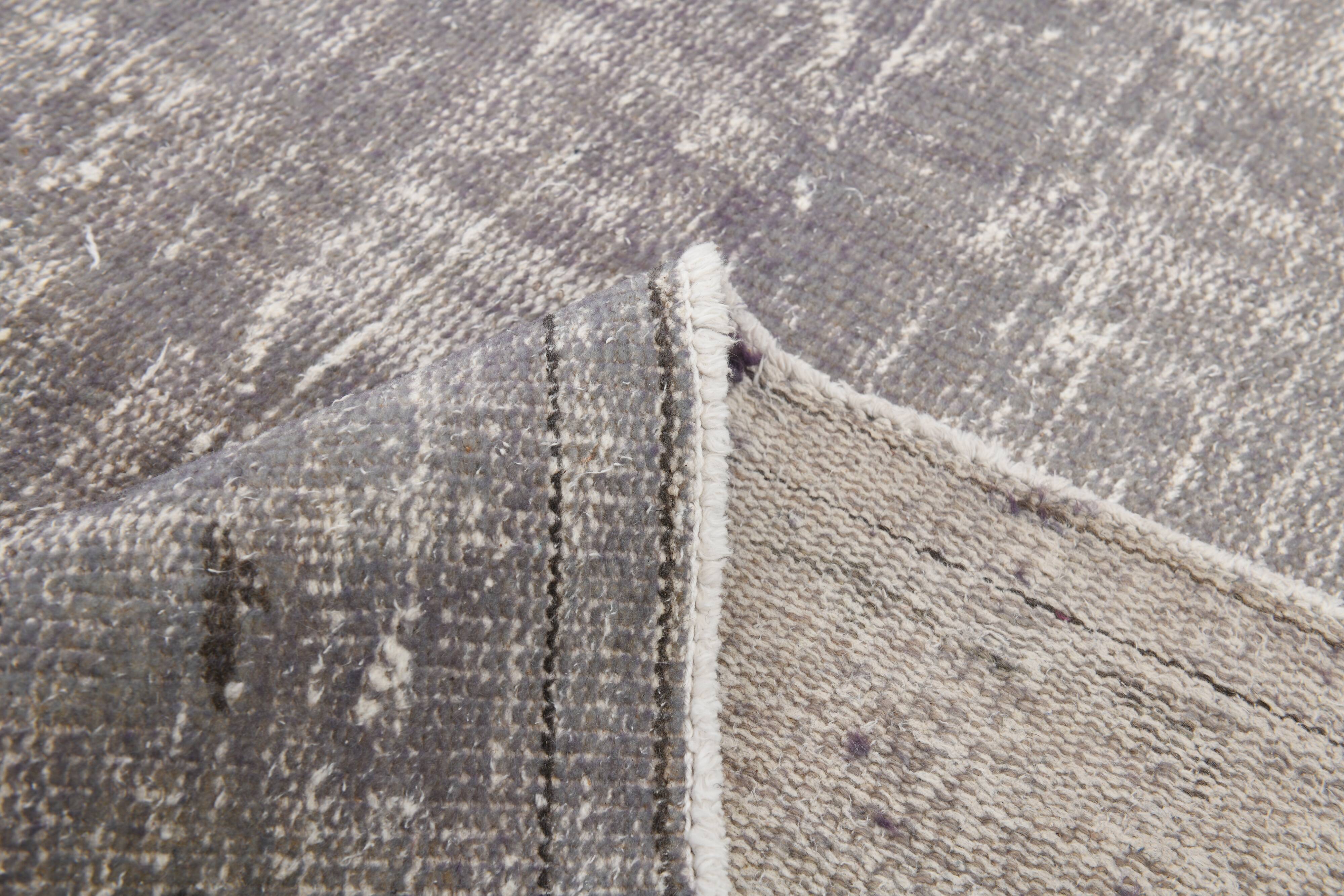 Gray handmade vintage rug 174x294cm