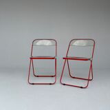 Set of "Plia" Chairs by Giancarlo Piretti for Castelli, 1970's