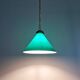 Art Deco conical green opaline pendant light, 1920s-30s