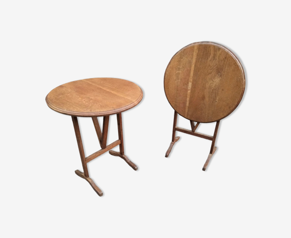 Paire de chevets ancien en bois table d'appoint
