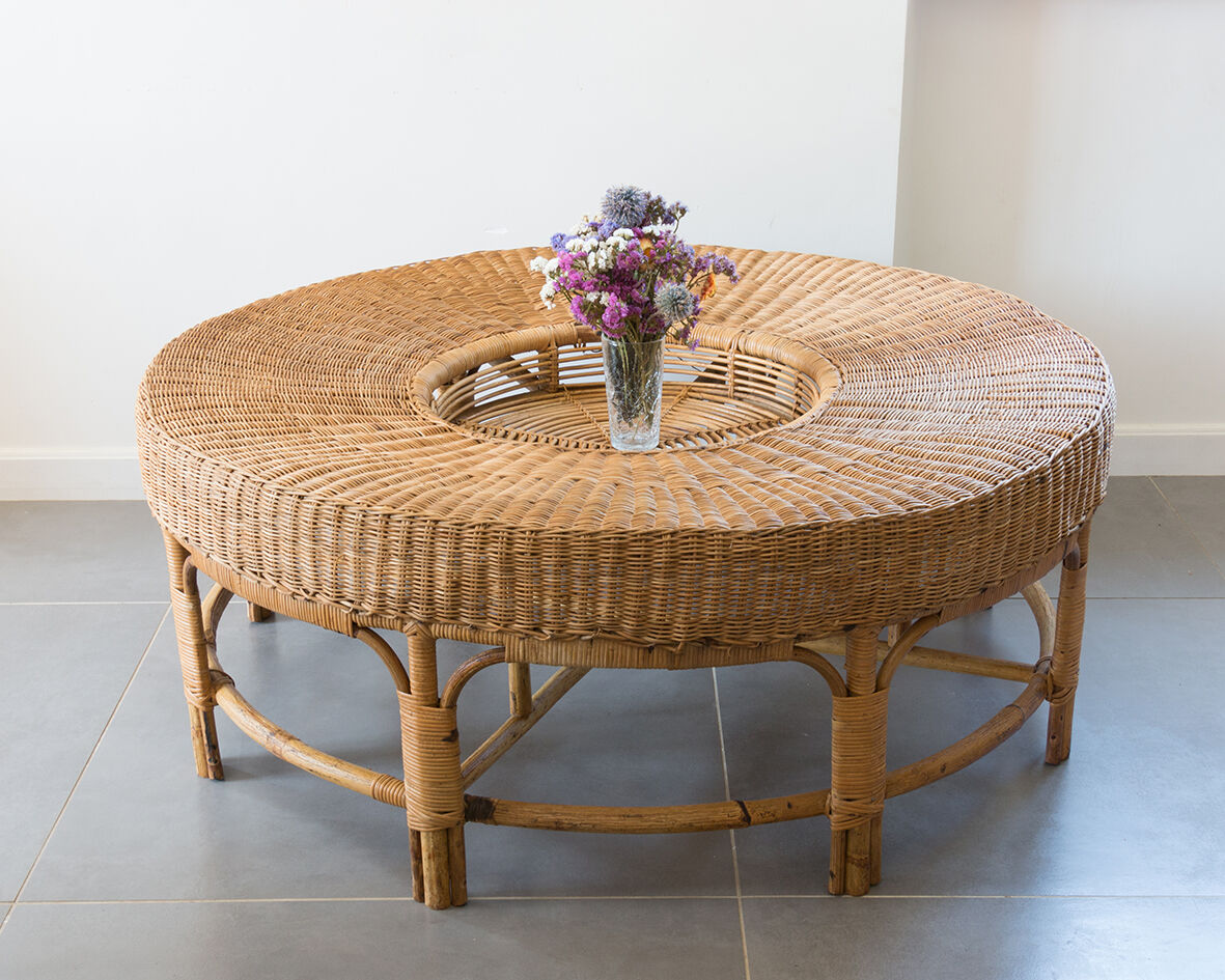 Rattan coffee table 120 cm
