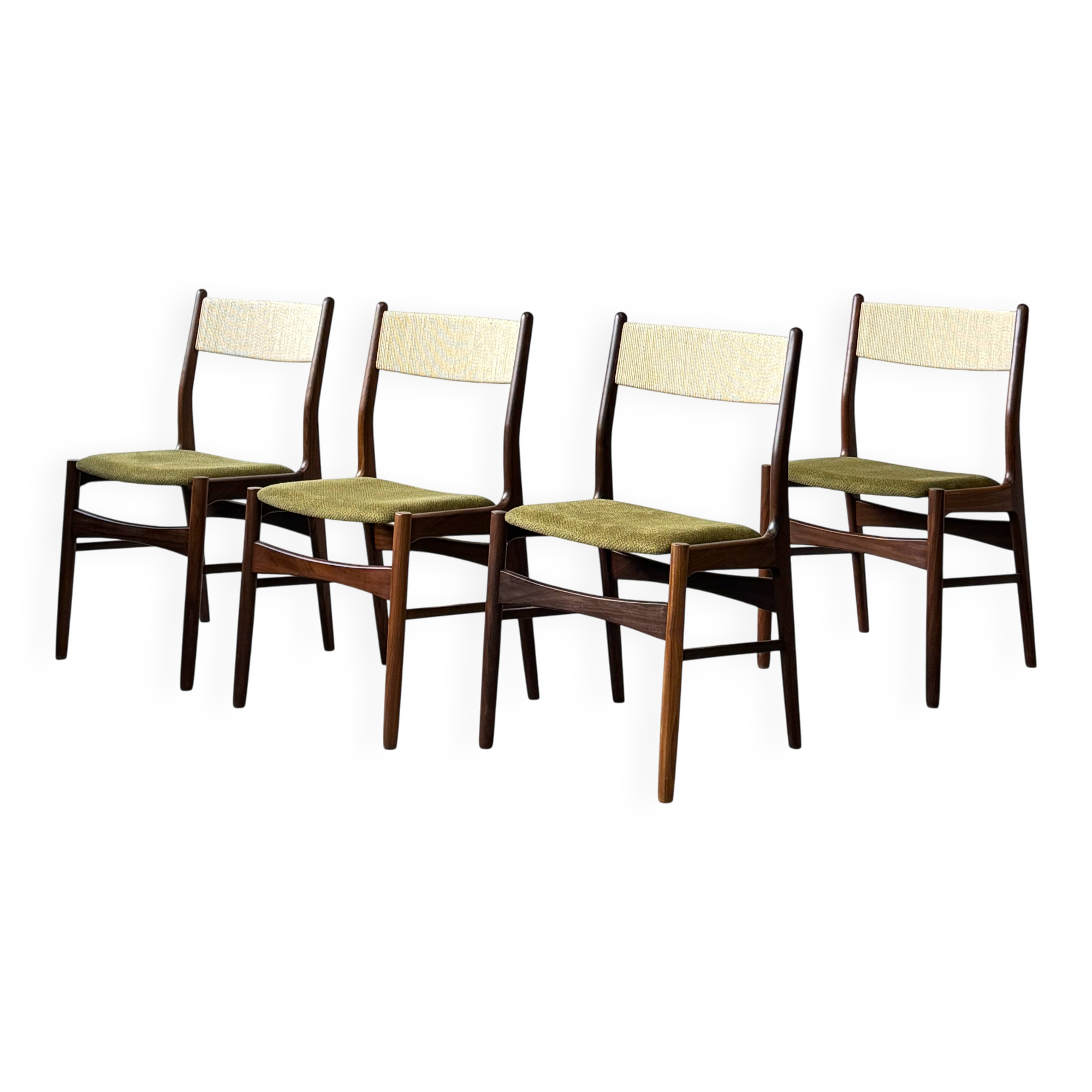 Set of teak Chairs, Denmark 1960s, Mid-C, Vintage