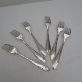 Set of 6 forks and silver spoons in classic style