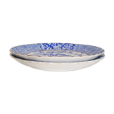 Set of 2 saucers, Lunéville lace, blue and gold, Blairs