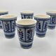 Roger Capron Ceramic Cups/Mugs (Set of 6) 1970 Vintage