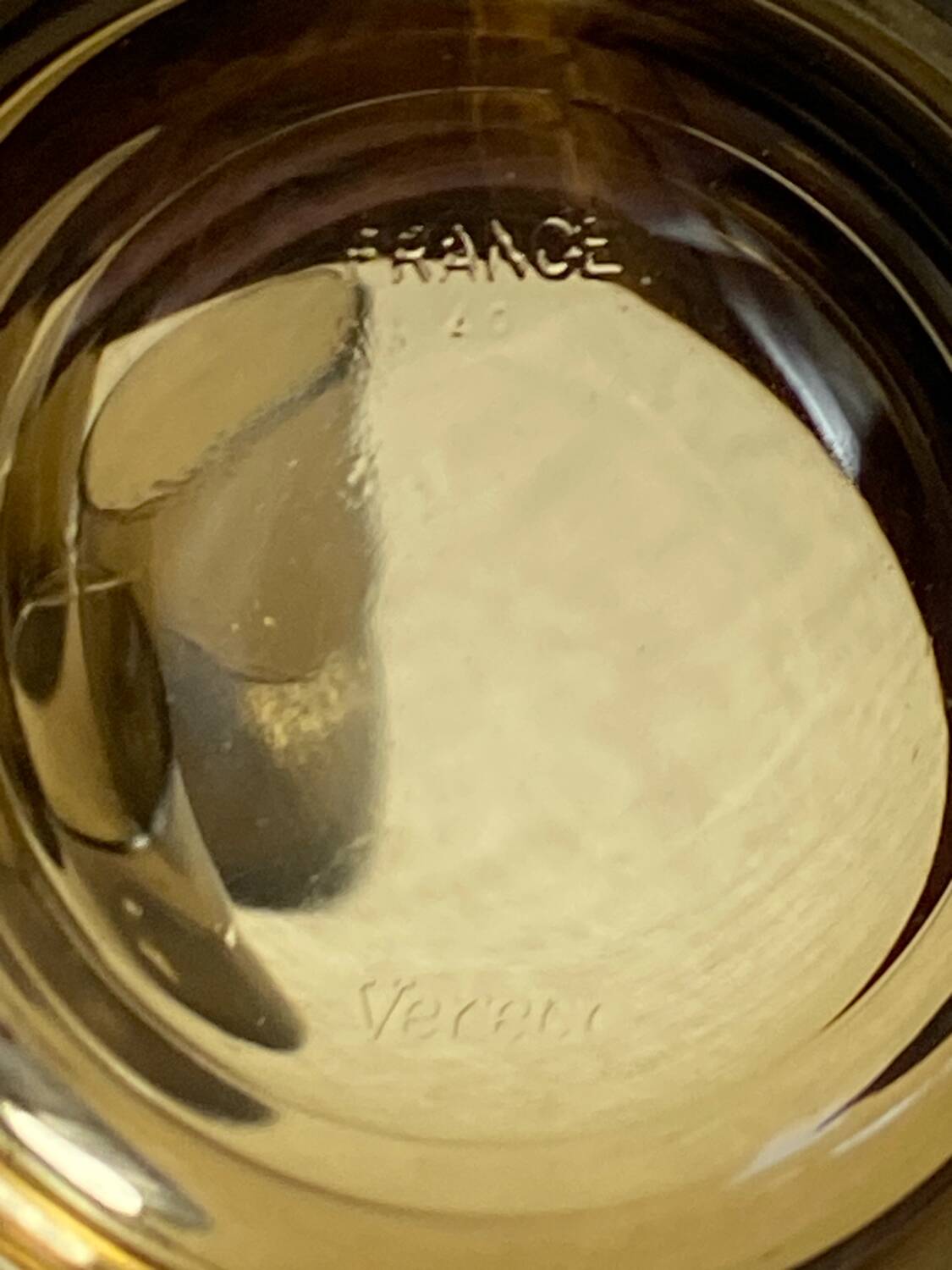 Six glasses, smoked glass, Vereco, 1970s