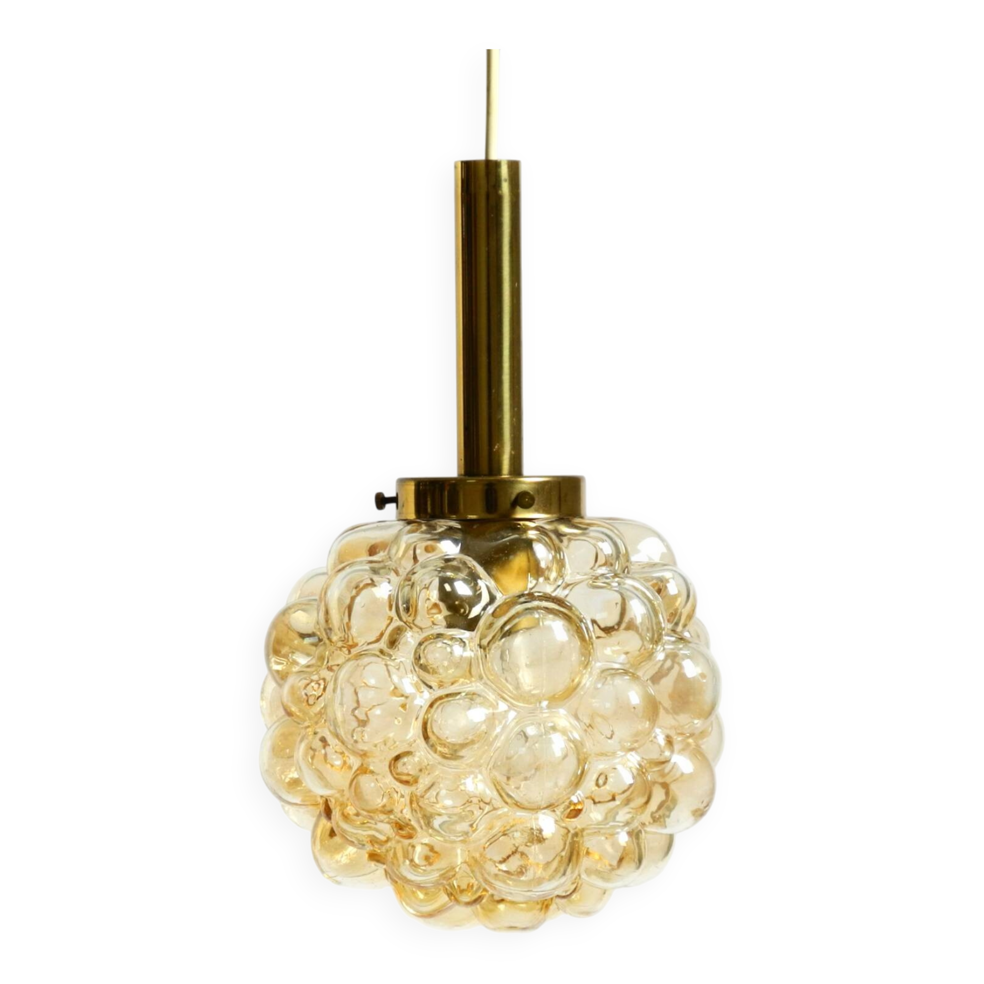 Original glass bubble pendant lamp from the 1960s | Manufactured by Limburg