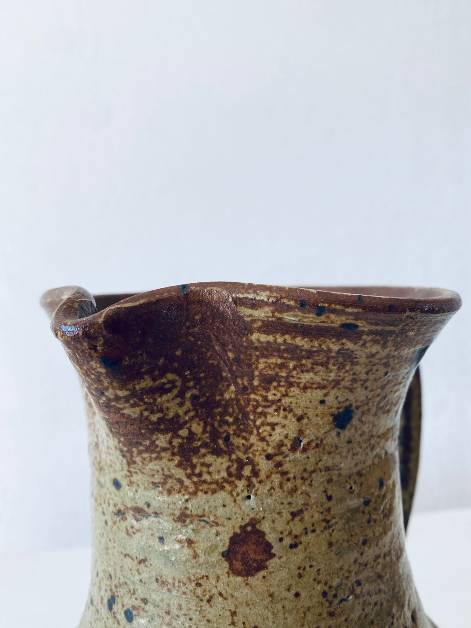 Large vintage pitcher in pyrite stoneware