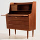 Restored teak cylinder desk
