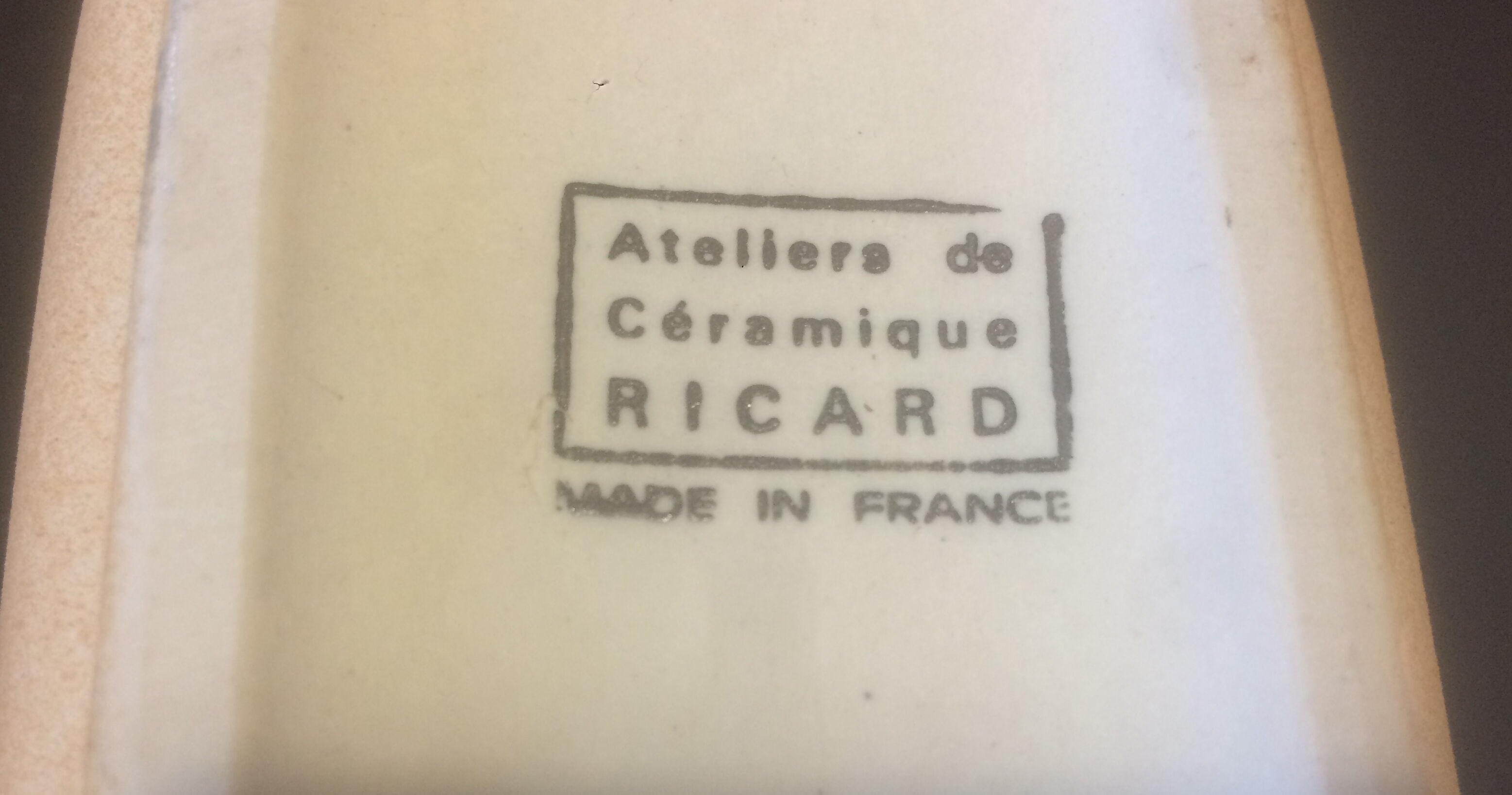 Ricard carafe in rectangular ceramic 100cl