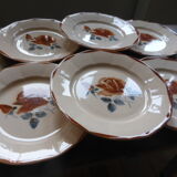 6 flat plates of Digoin Sarreguemines