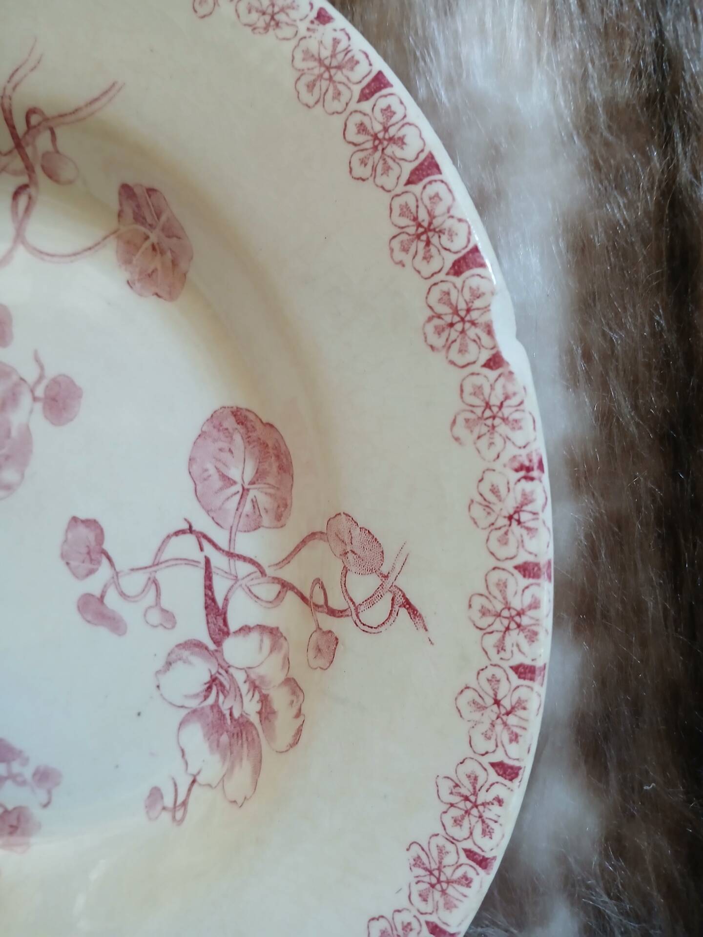 9 assiettes creuses anciennes dépareillées 
