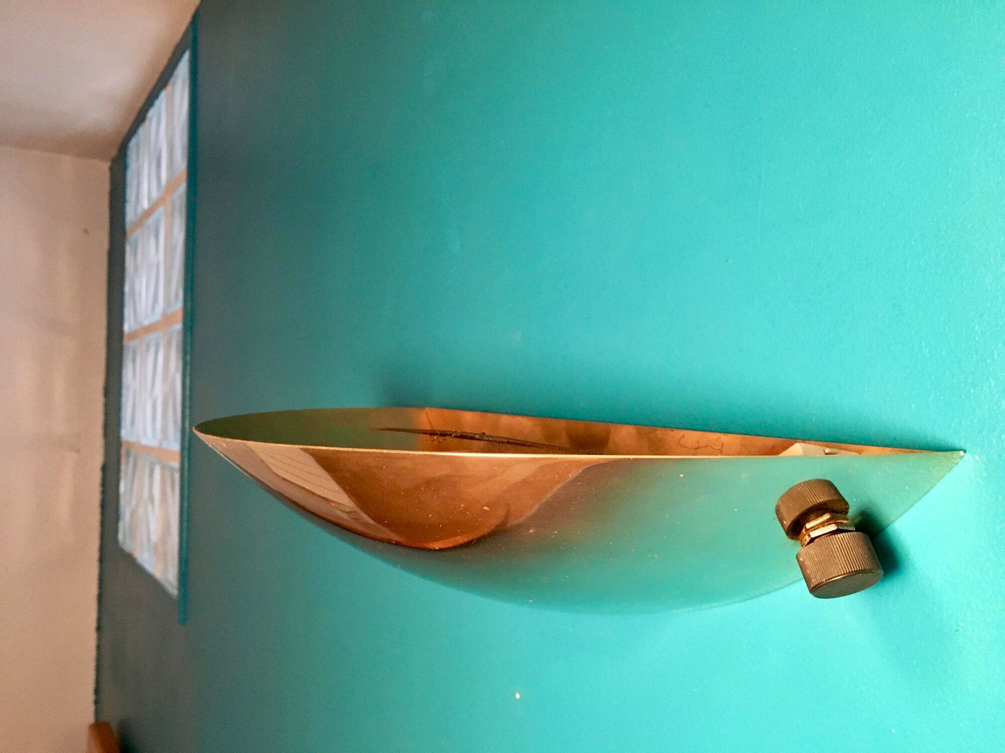 Dimmer brass wall light Relco Milan, Italy 1970