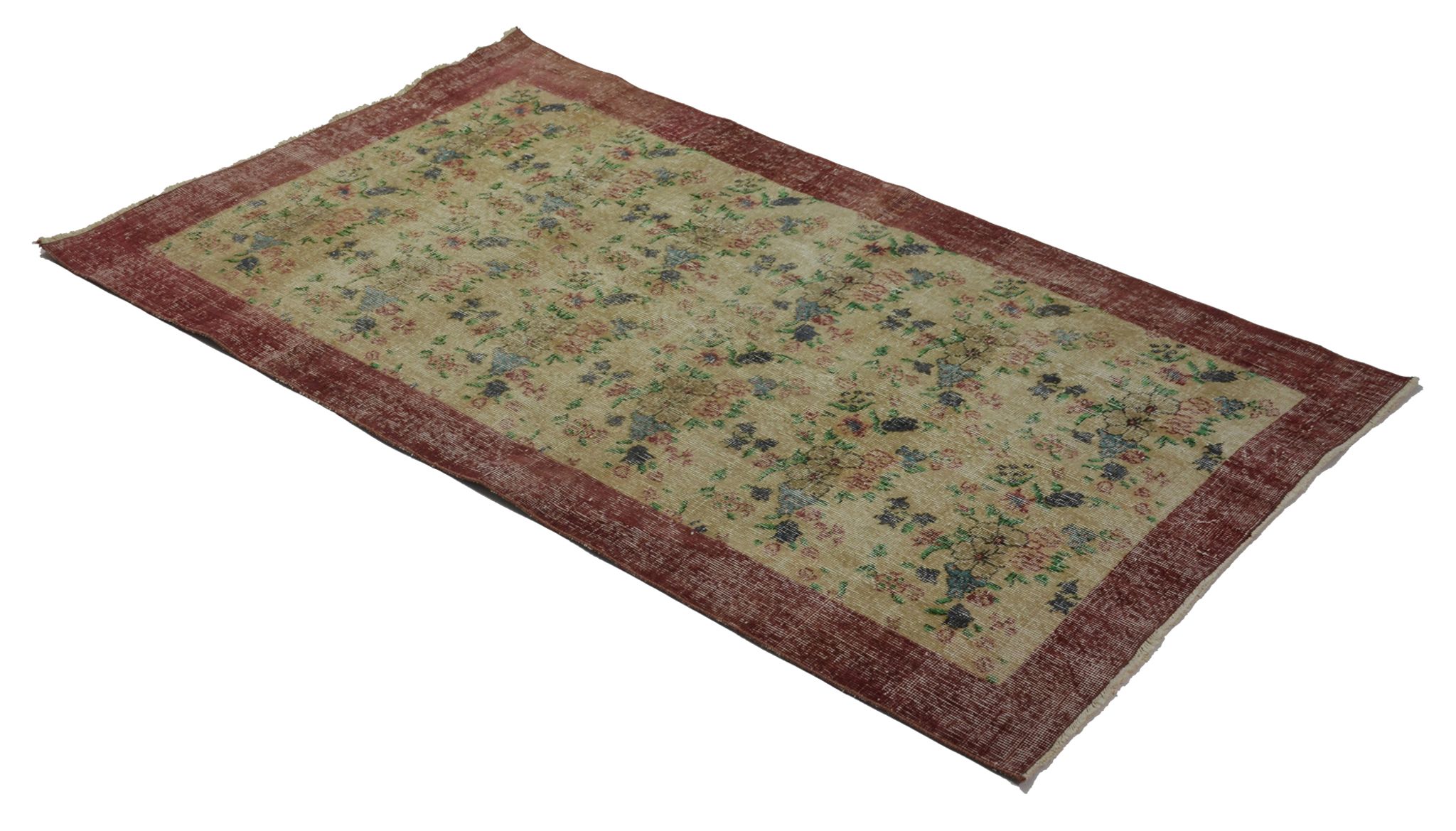 Anatolian handmade vintage rug 203 cm x 117 cm