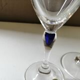 Assorted three crystal foot glasses from Arques