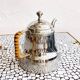 Plated art deco teapot jug, Christofle, France, 1940s.