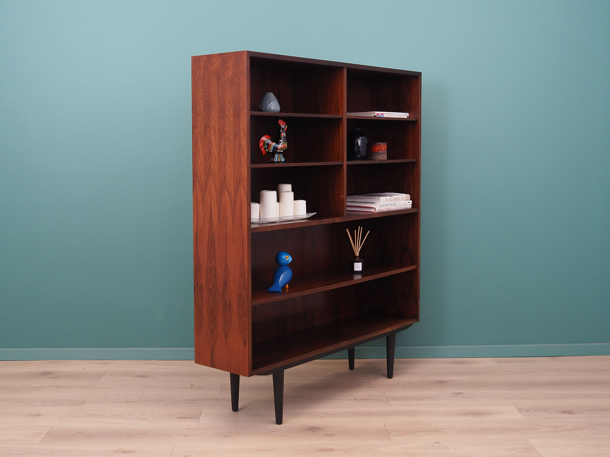 Rosewood bookcase, Danish design, 1960s, manufactured by Omann Jun