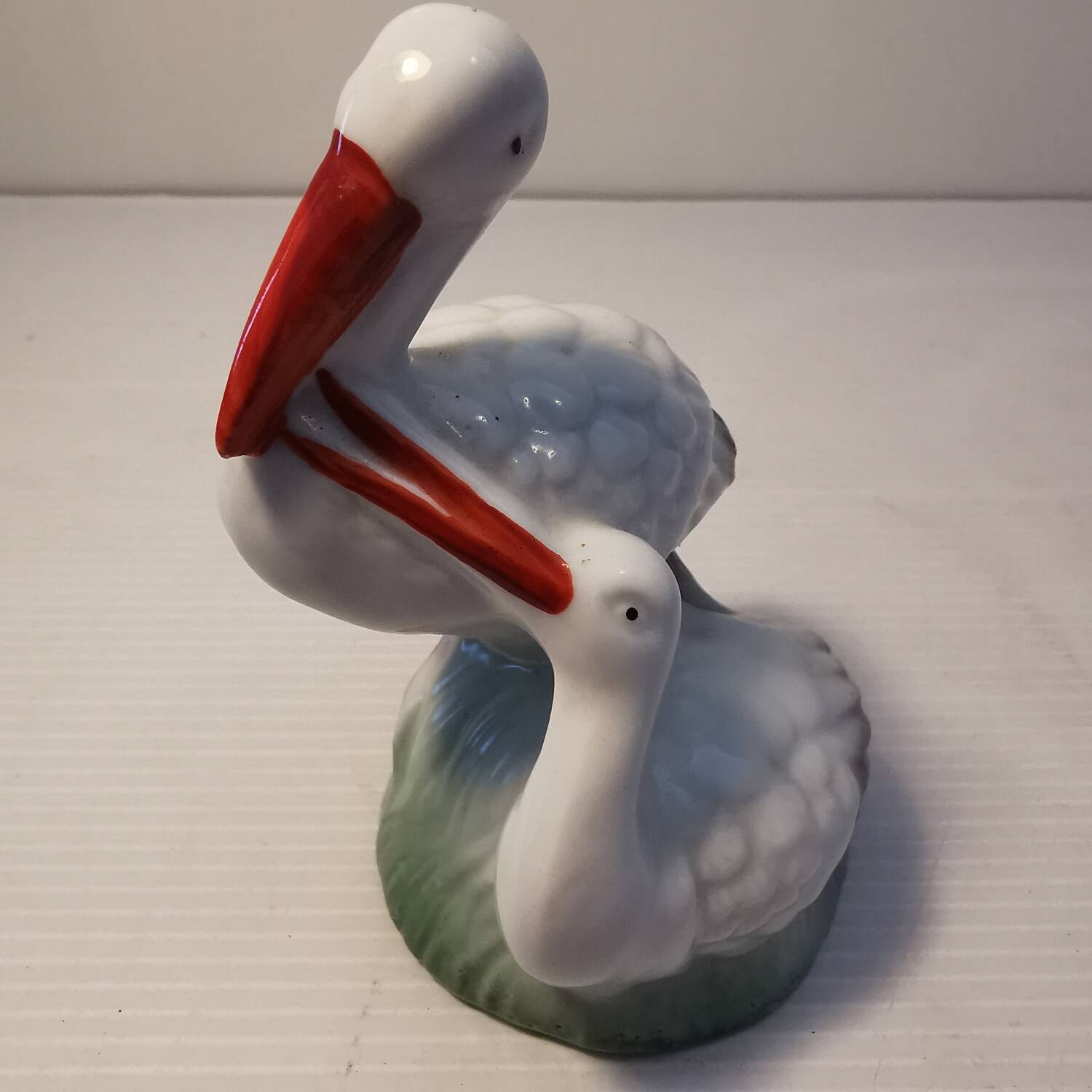 Porcelain figurine couple of storks