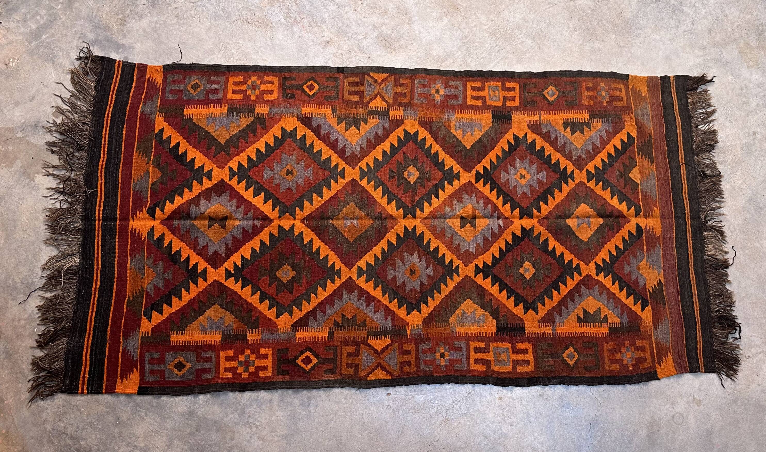 Moroccan Kilim Zayan Rug - 257 x 136 cm