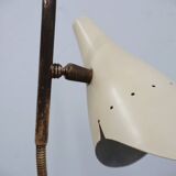 Oscar Torlasco for Lumen rare 1950s Italian table lamp in brass and marble