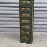 Hand-painted beechwood chest of drawers, 1950s