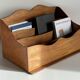 Porte courrier de bureau vintage en bois