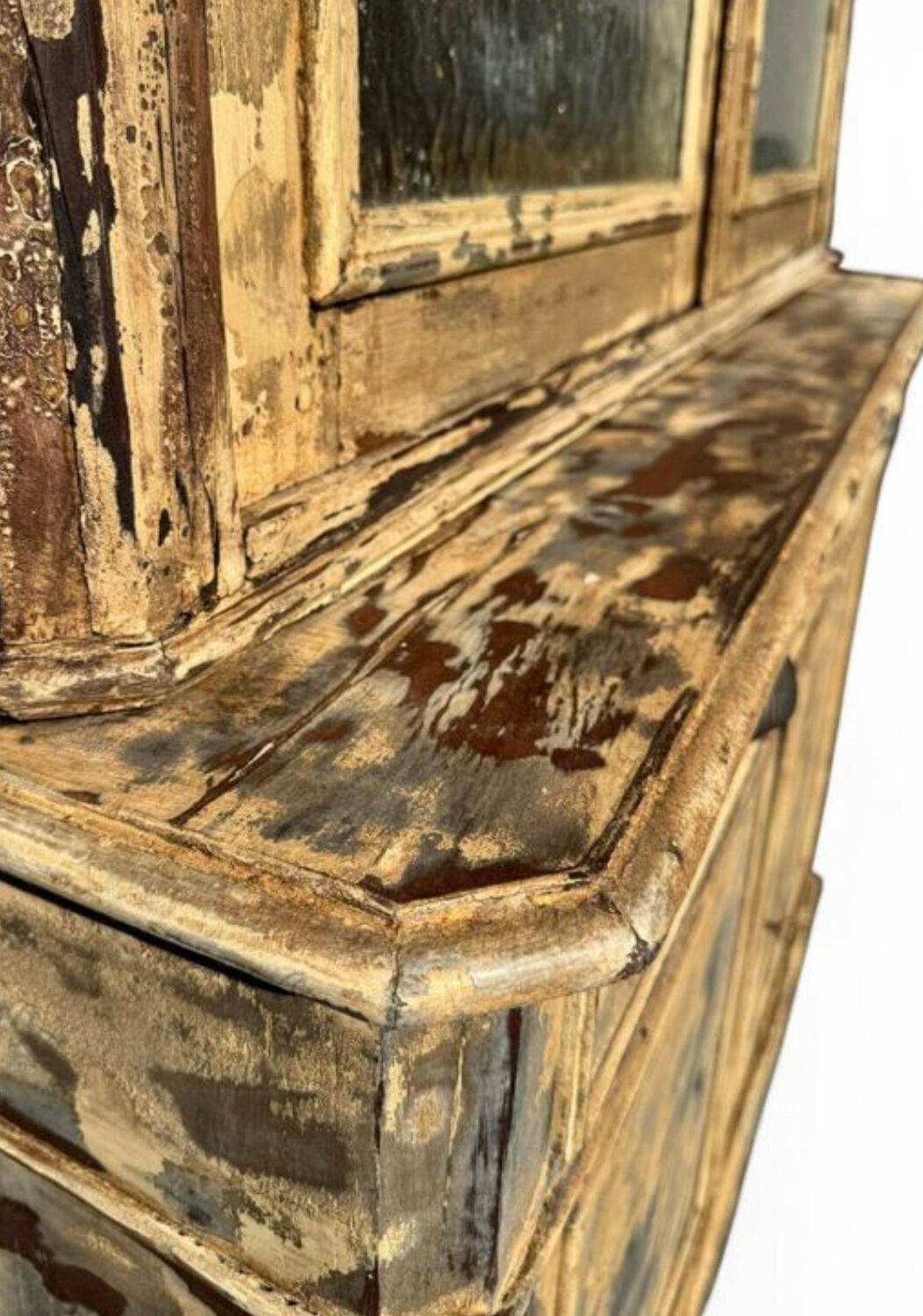 Large two-body sideboard Louis Philippe – blue beige patina