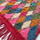 Moroccan Berber carpet Boujaad with colorful diamonds 250x152cm
