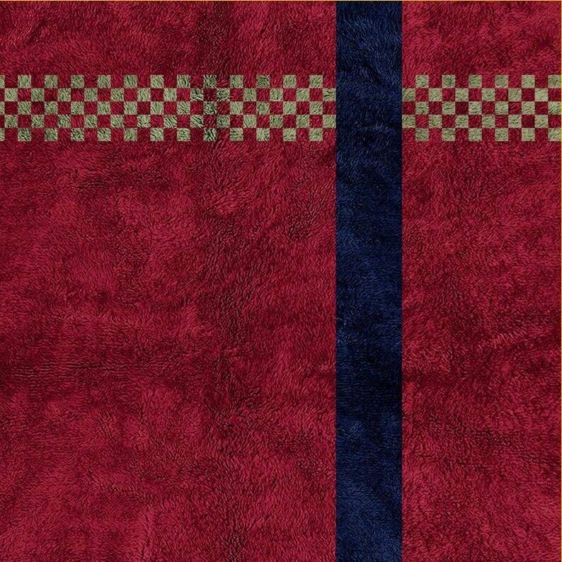 Beni Ouraine handwoven rug, traditional style, size 150 x 250 cm