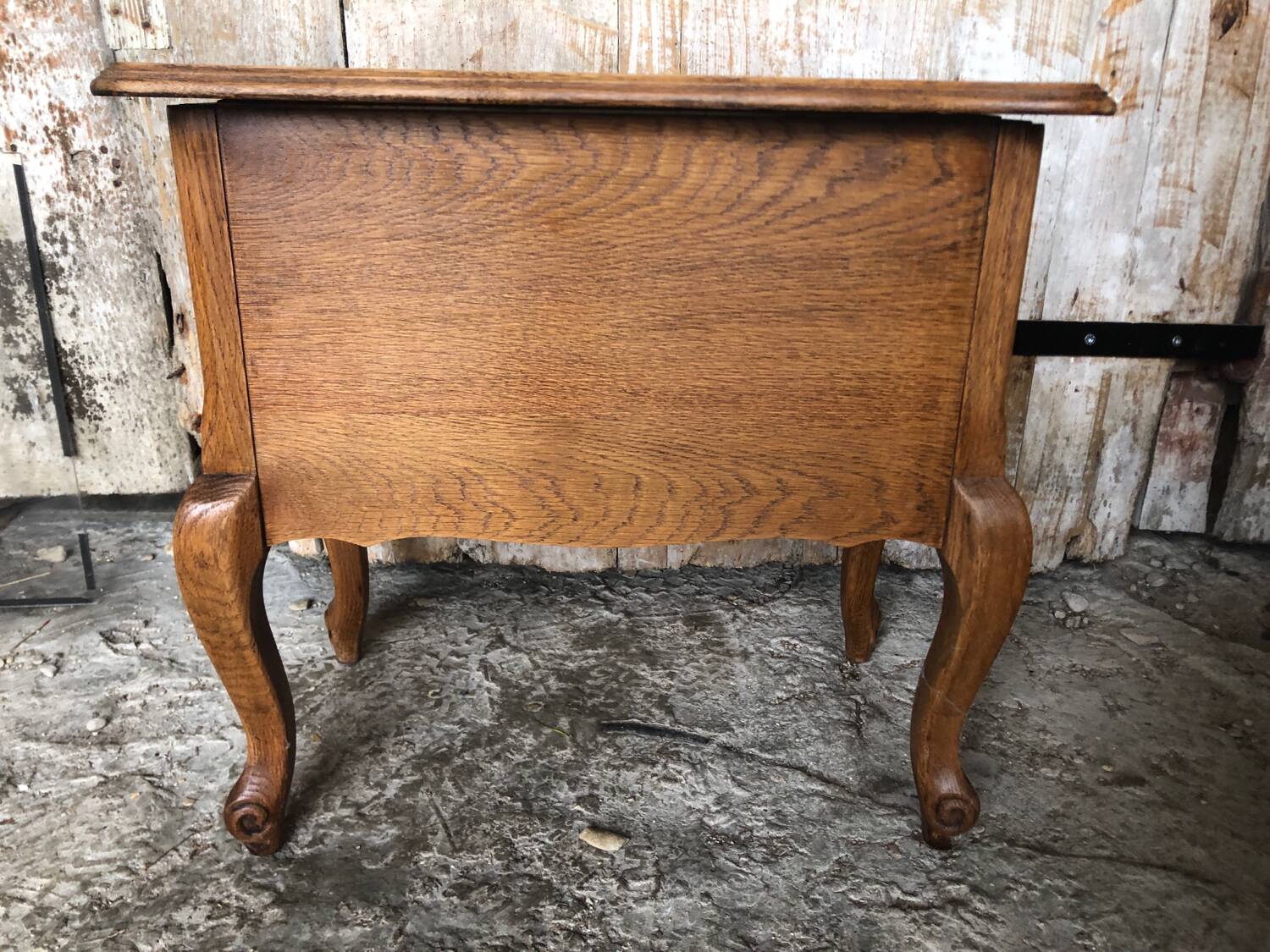 Old worker louis xv style commode vintage wood drawers #a634