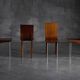 Postmodern Walnut Dining Chairs, Italy, 1980s