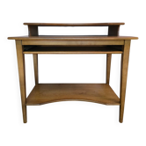 Vintage oak desk with raised top, 1970s.