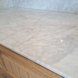 Bathroom cabinet with marble top in Henri II style