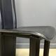 Vintage black leather dining chairs, set of 6, 1980s