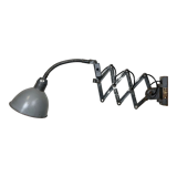 Grey Industrial Scissor Wall Lamp from Elektroinstala, 1960s