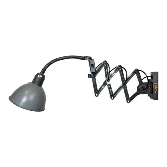 Grey Industrial Scissor Wall Lamp from Elektroinstala, 1960s