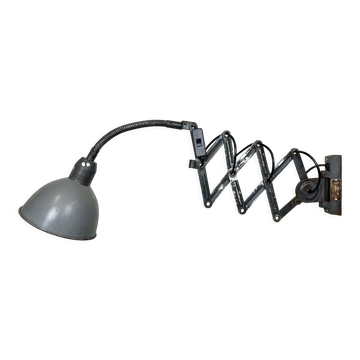 Grey Industrial Scissor Wall Lamp from Elektroinstala, 1960s