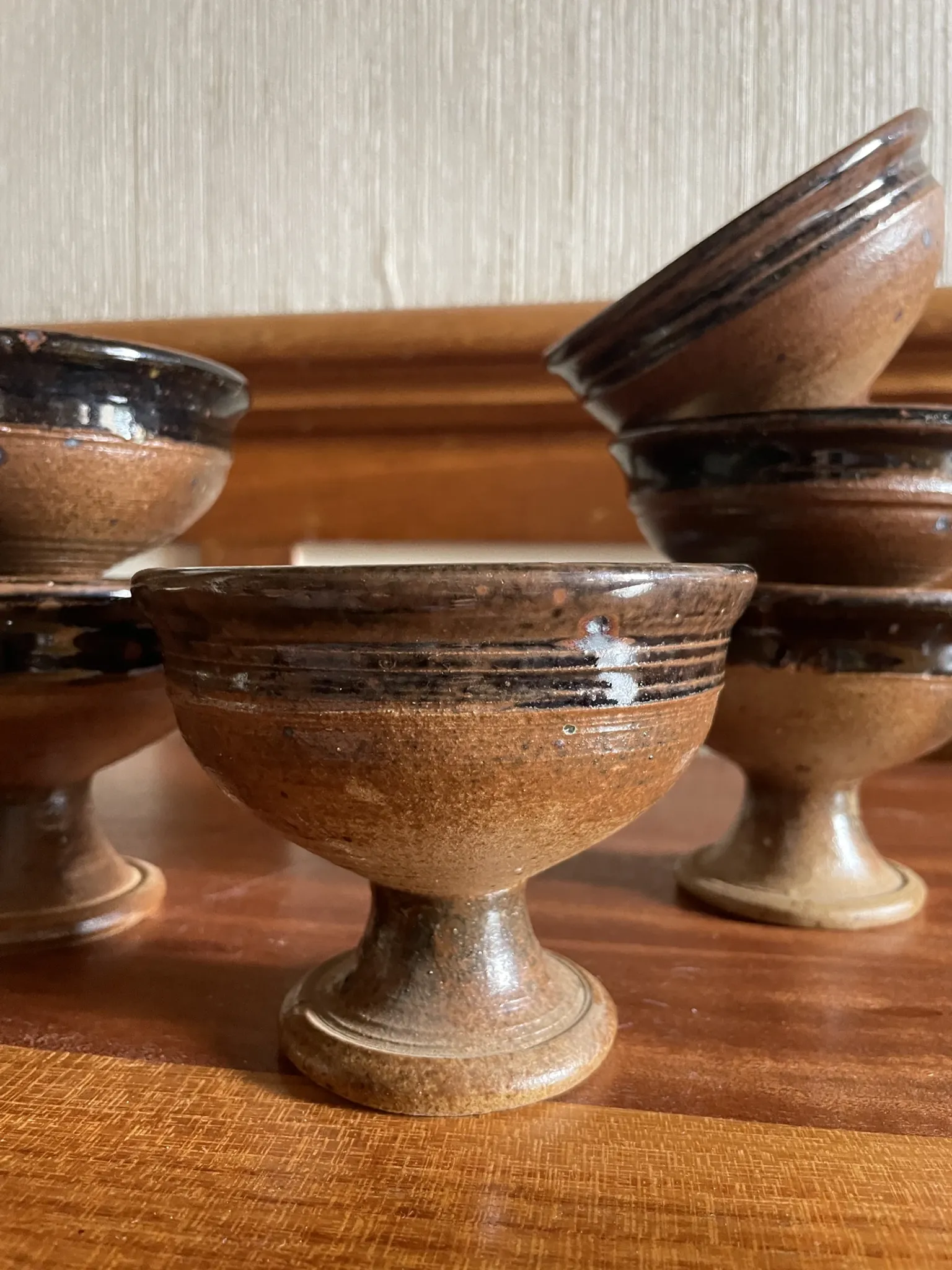 6 cups Pierre Digan in pyrite stoneware