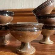 6 cups Pierre Digan in pyrite stoneware