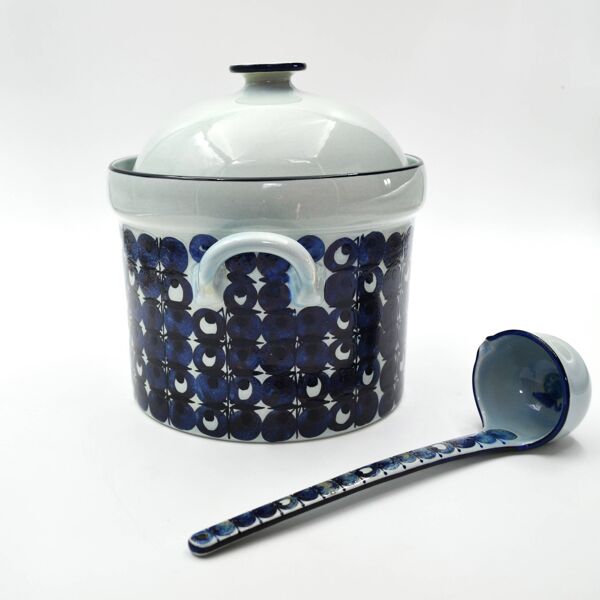 Service à punch de 16 pièces en faïence série Tenera de Grete Helland-Hansen pour Royal Copenhagen