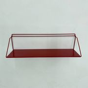 Vintage red metal wall unit book shelf , 1970s