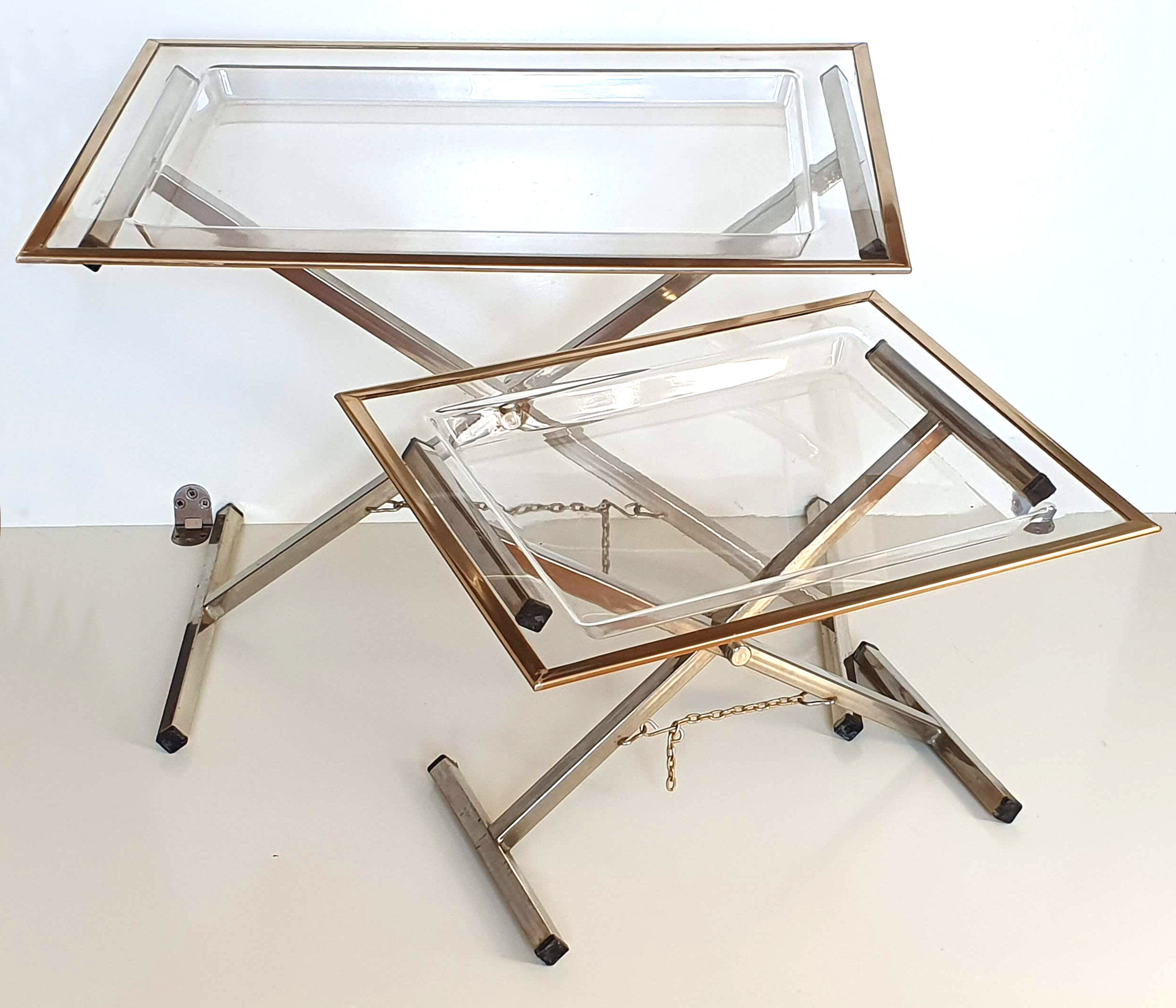 Vintage plexiglass side tables 1970