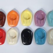 Set of Ten Unique Colored Bakelite Ashtrays, Škoda Car Manufacturer, 1950s