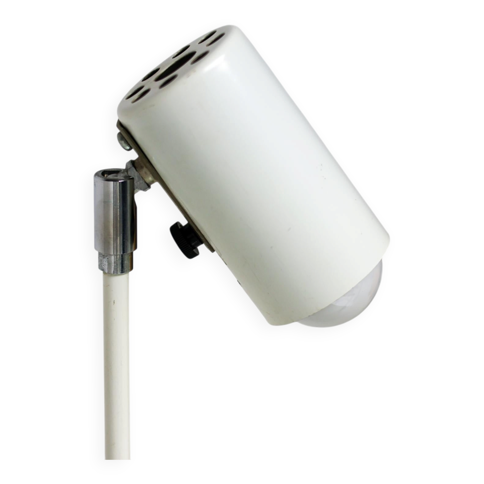 Modern Bauhaus style lamps in white, ideal for the library or study.
