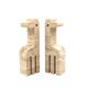 Modern set of 2 travertine giraffe bookends, F.lli Mannelli, Italy 1970