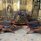 Pair of English armchairs Chesterfield black leather