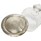 Art Nouveau bowl with crystal cake cover, Germany, 1920s, set of 2